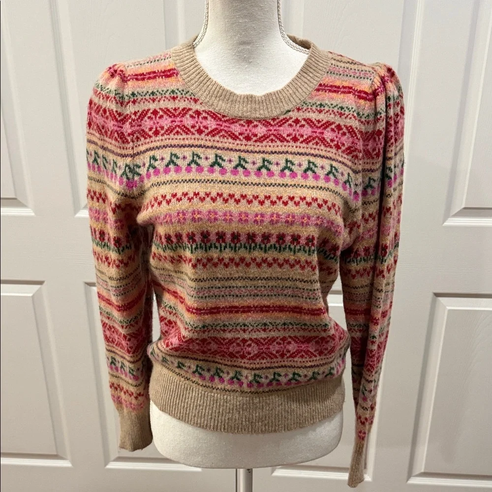 J. Crew Women's Vibrant Patterned Sweater - Picture 7 of 9